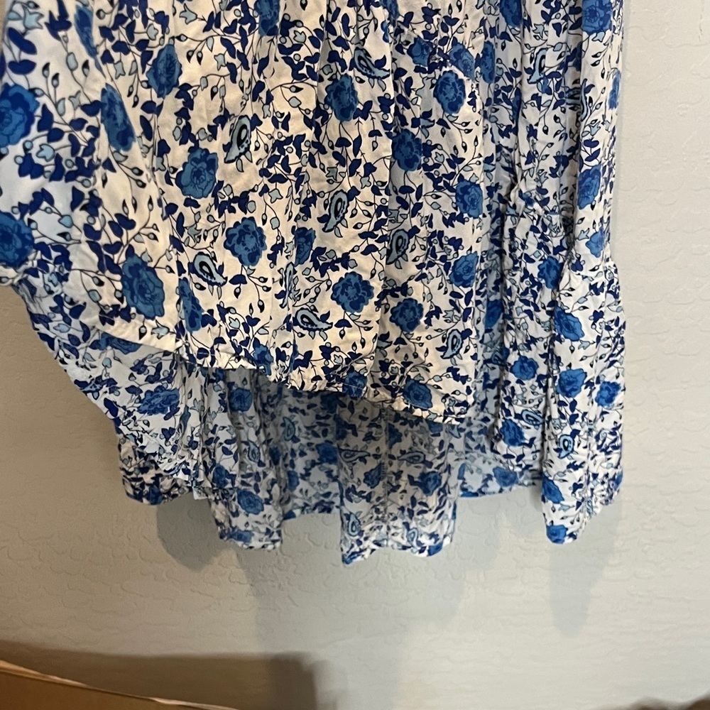 Abel the Label Blue and White Floral Midi high low Dress size Small - Picture 6 of 11